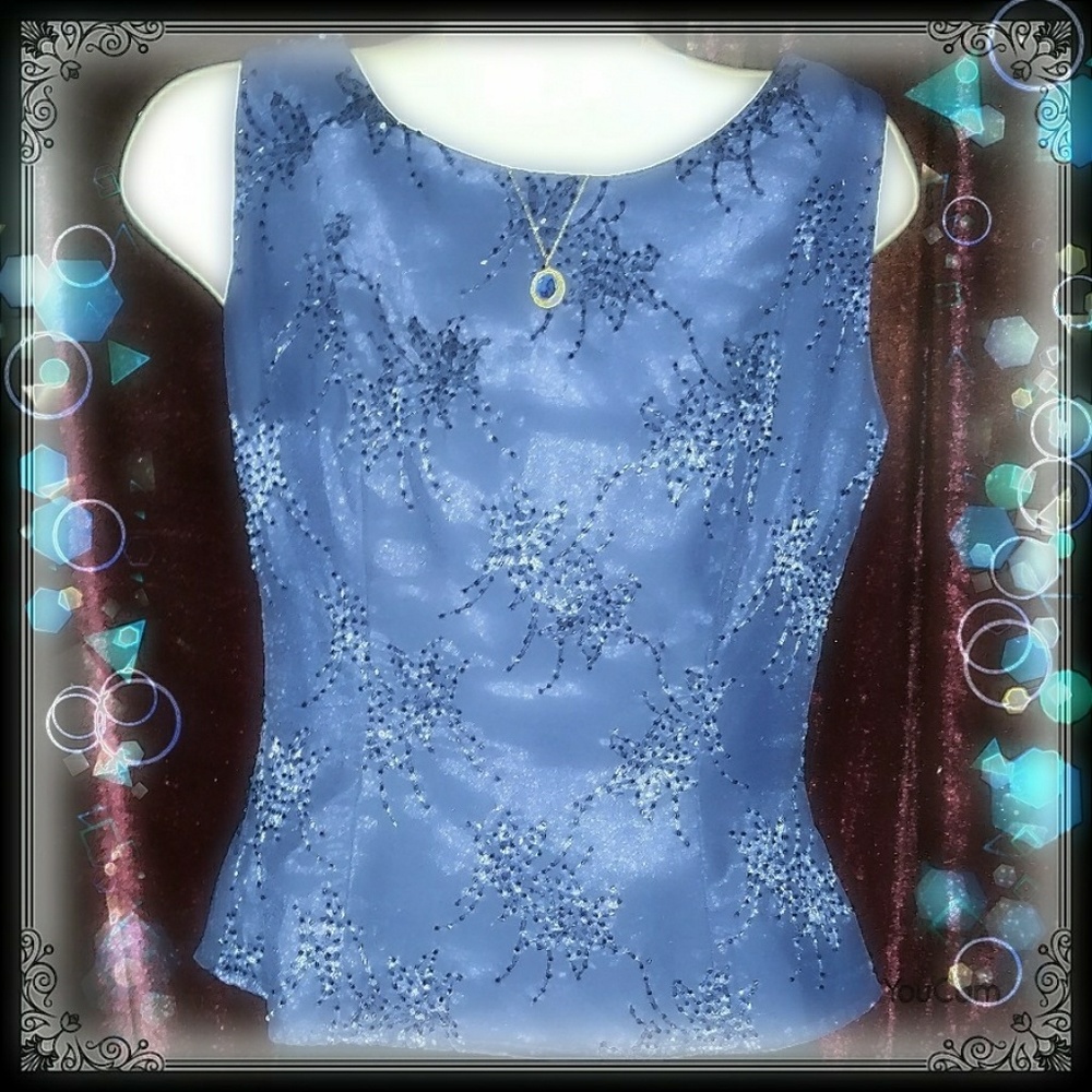 Beautiful dark blue blouse